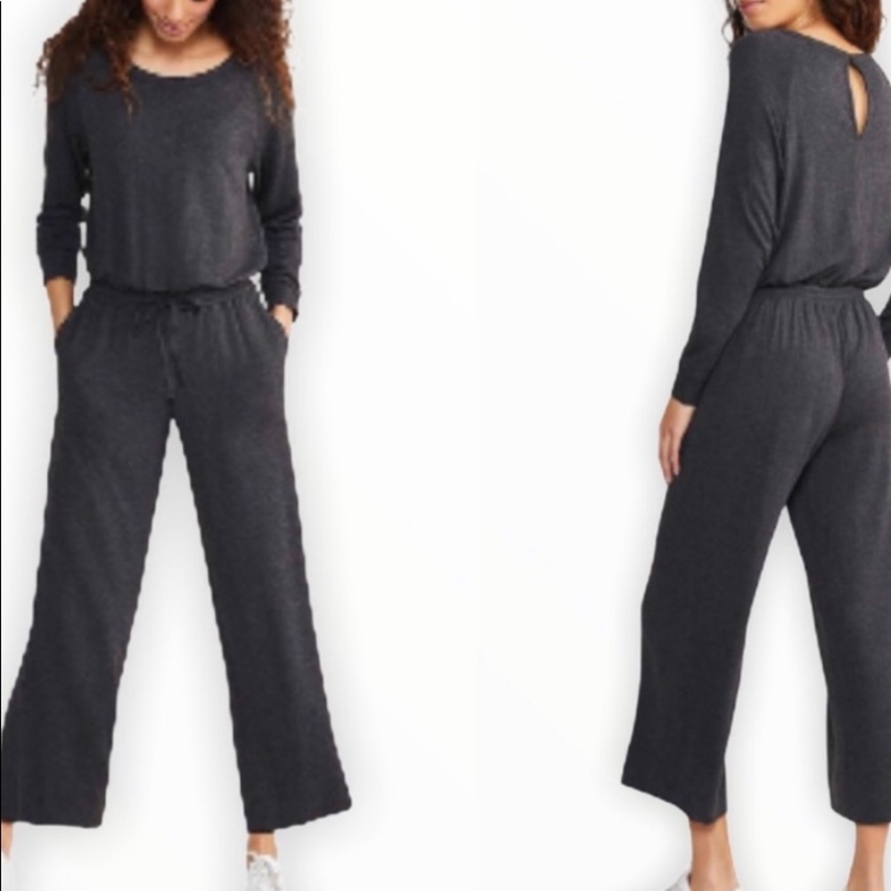 Lou & Grey Soft Grey Long Sleeve Jumpsuit XS